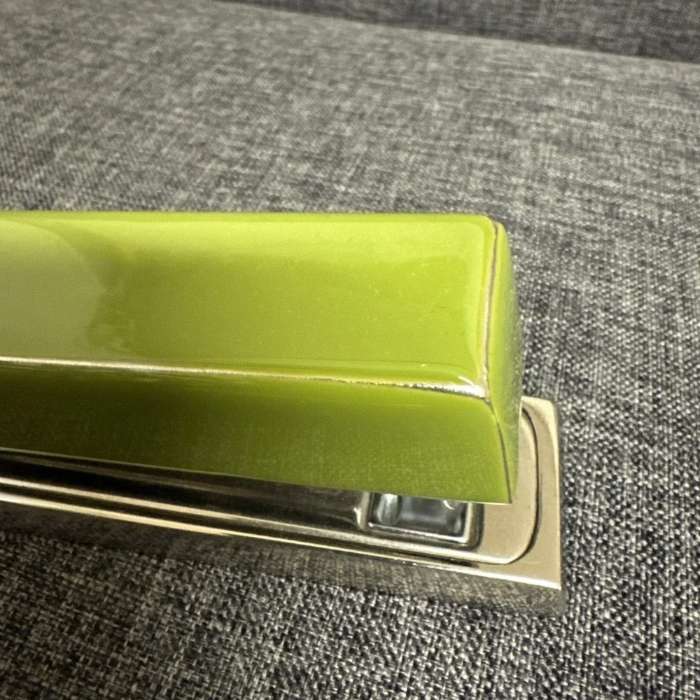 RARE & Vintage Pottery Barn Emery Stapler Green w/ Blk Felt Bottom 6